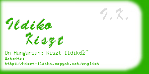 ildiko kiszt business card